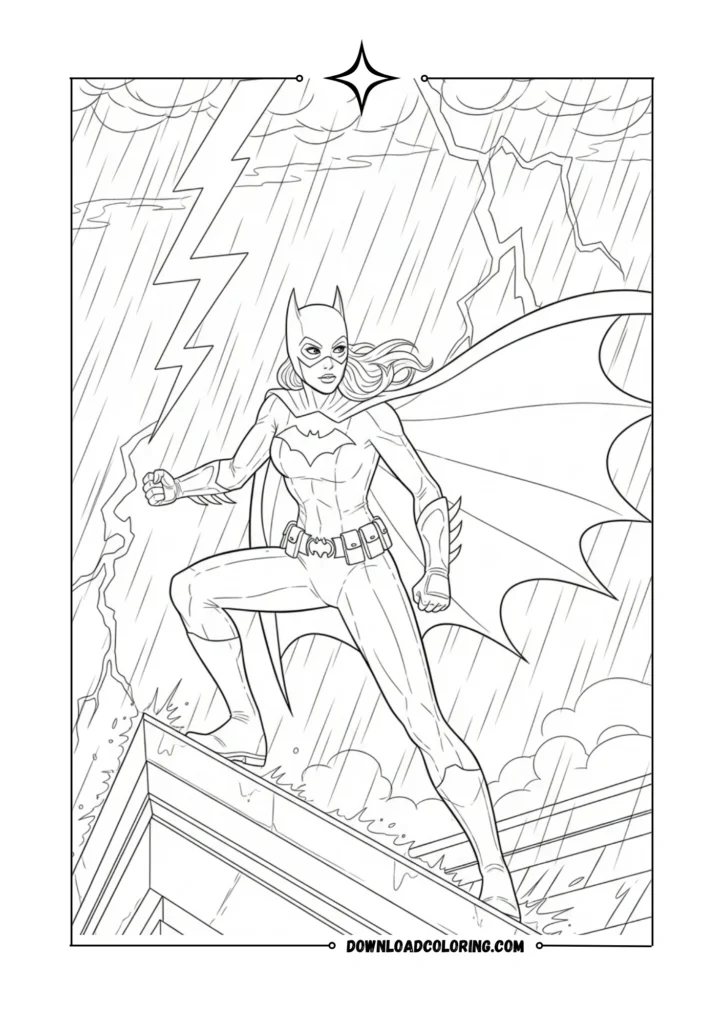 Batgirl During Thunderstorm