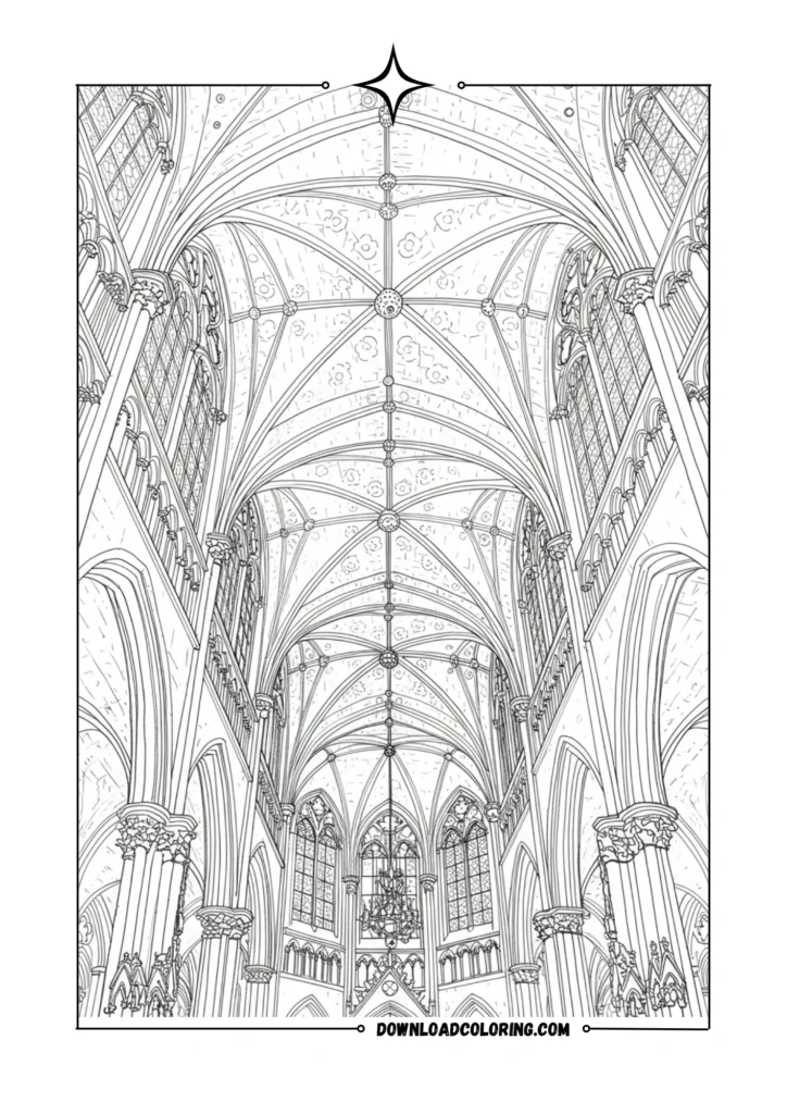 Gothic Cathedral Nave Ceiling