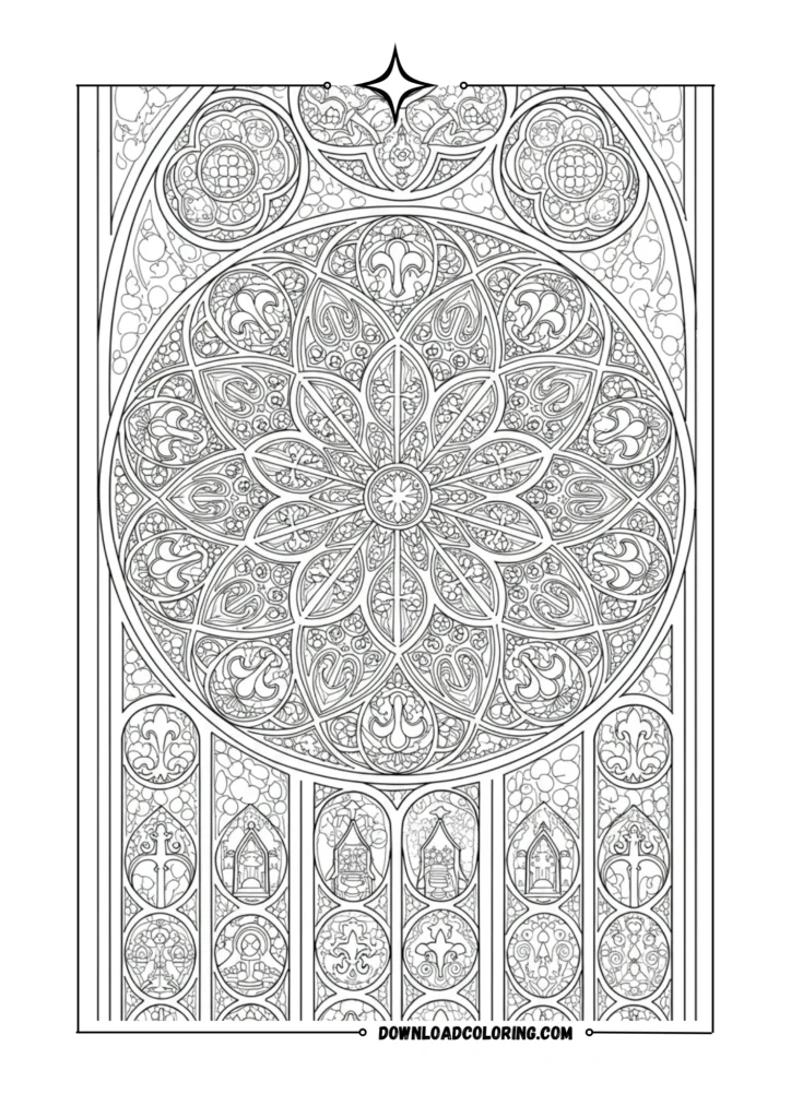 Gothic Rose Window Mandala