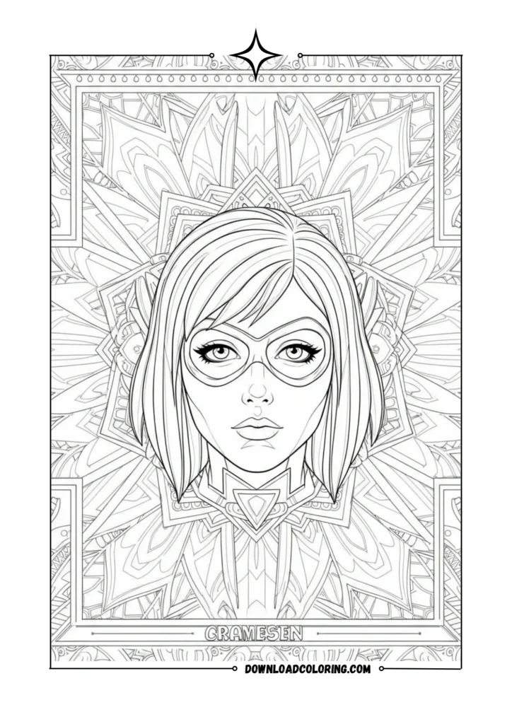 Harley Quinn Mandala Portrait