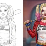 Harley Quinn coloring pages