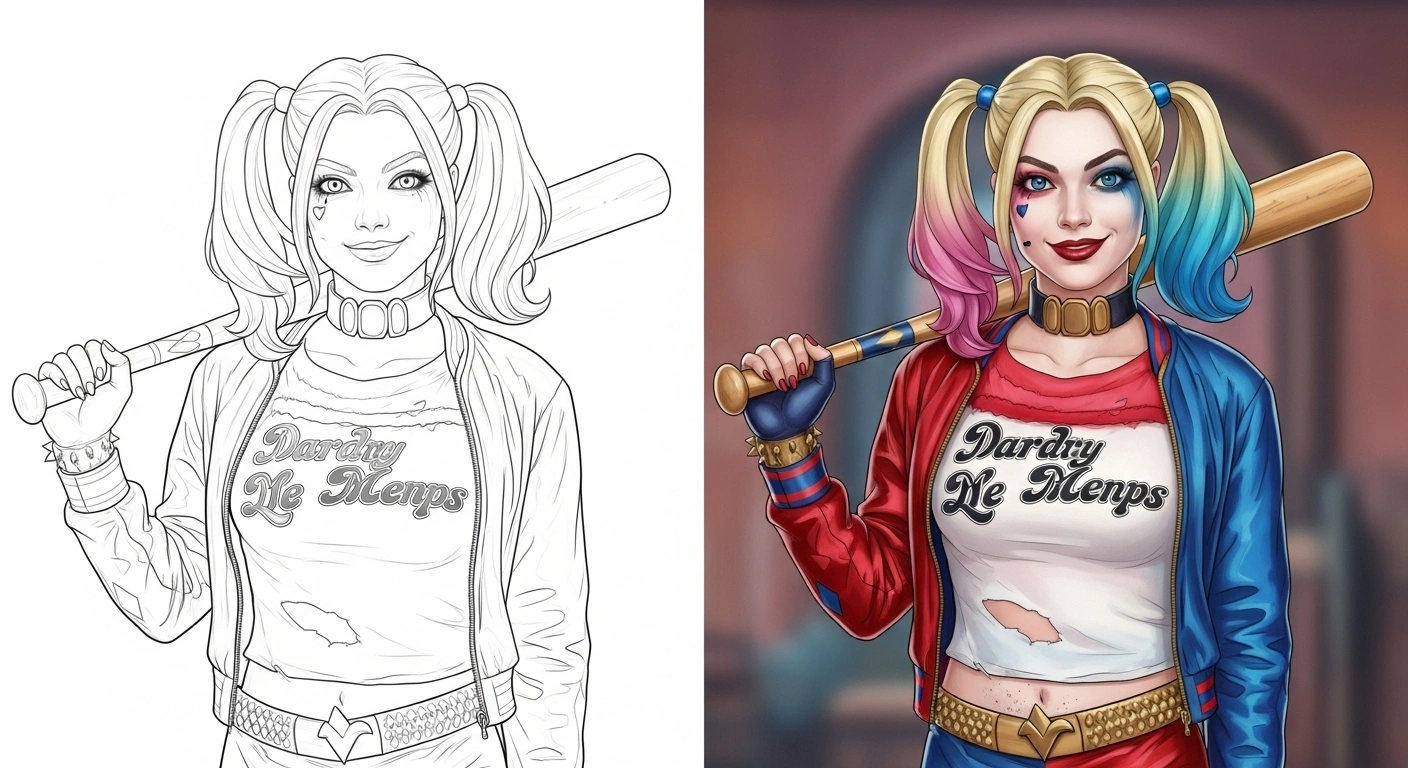 Harley Quinn coloring pages