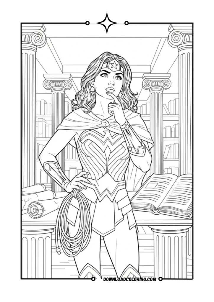 Wonder Woman Thinking Pose