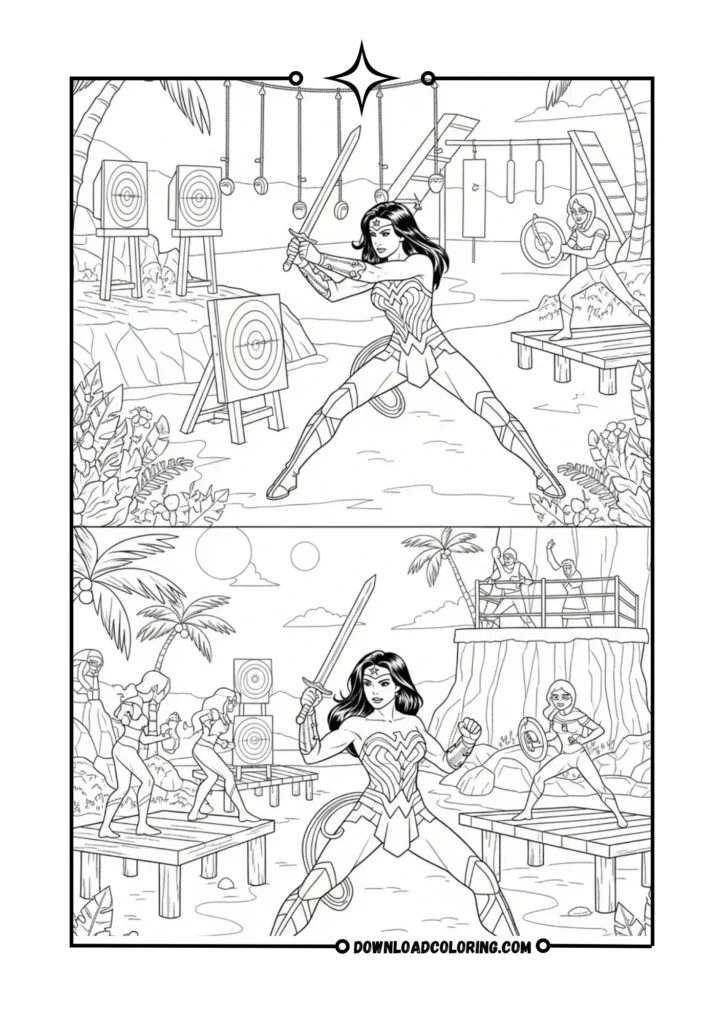Wonder Woman in Amazonian Training