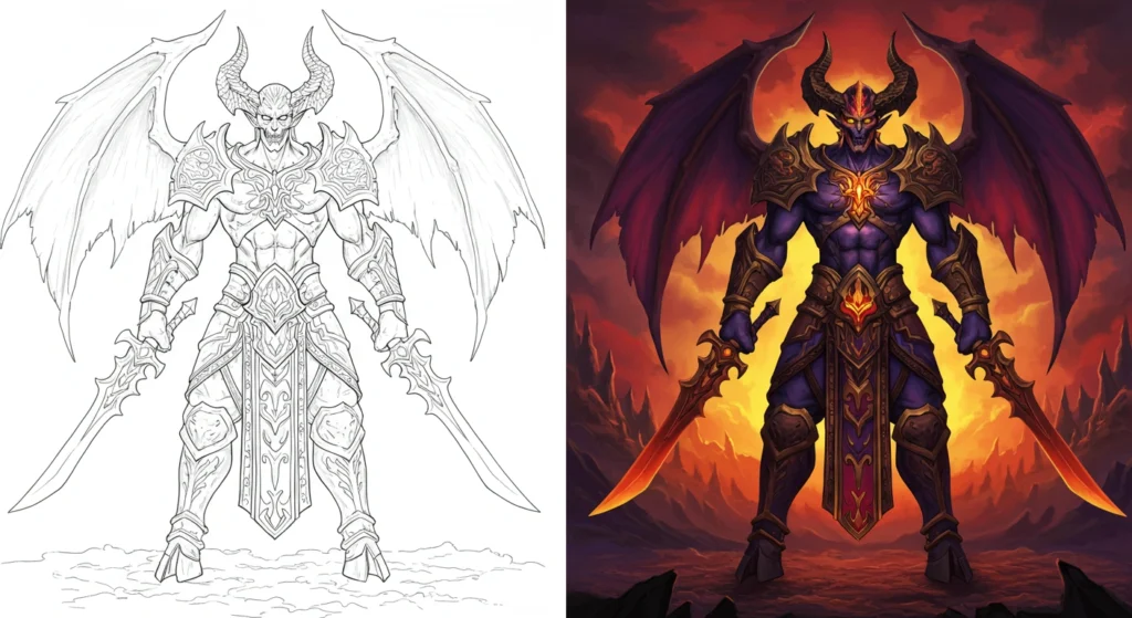 Dark Fantasy Coloring Pages for Adults