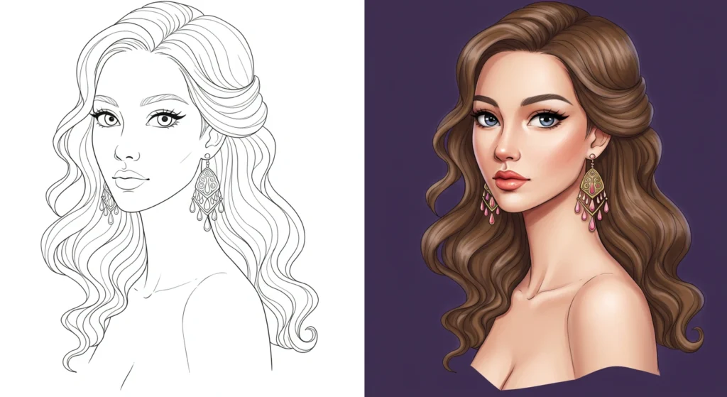 portrait coloring pages