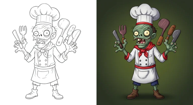 zombie coloring sheet