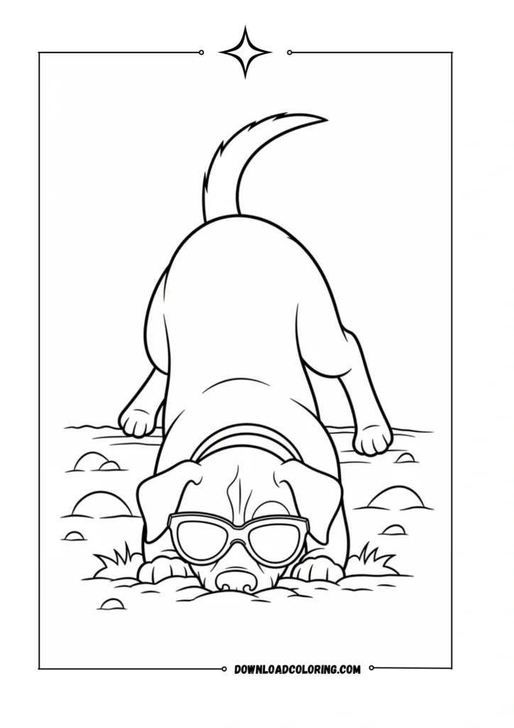 Dog Digging Hole