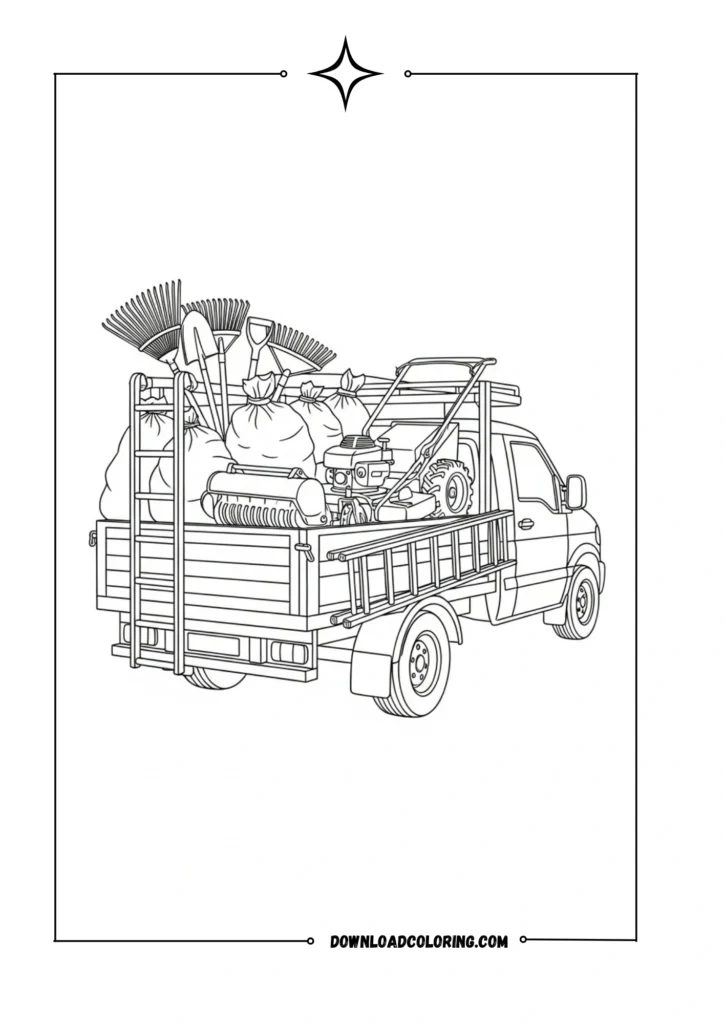 Landscaping Work Truck